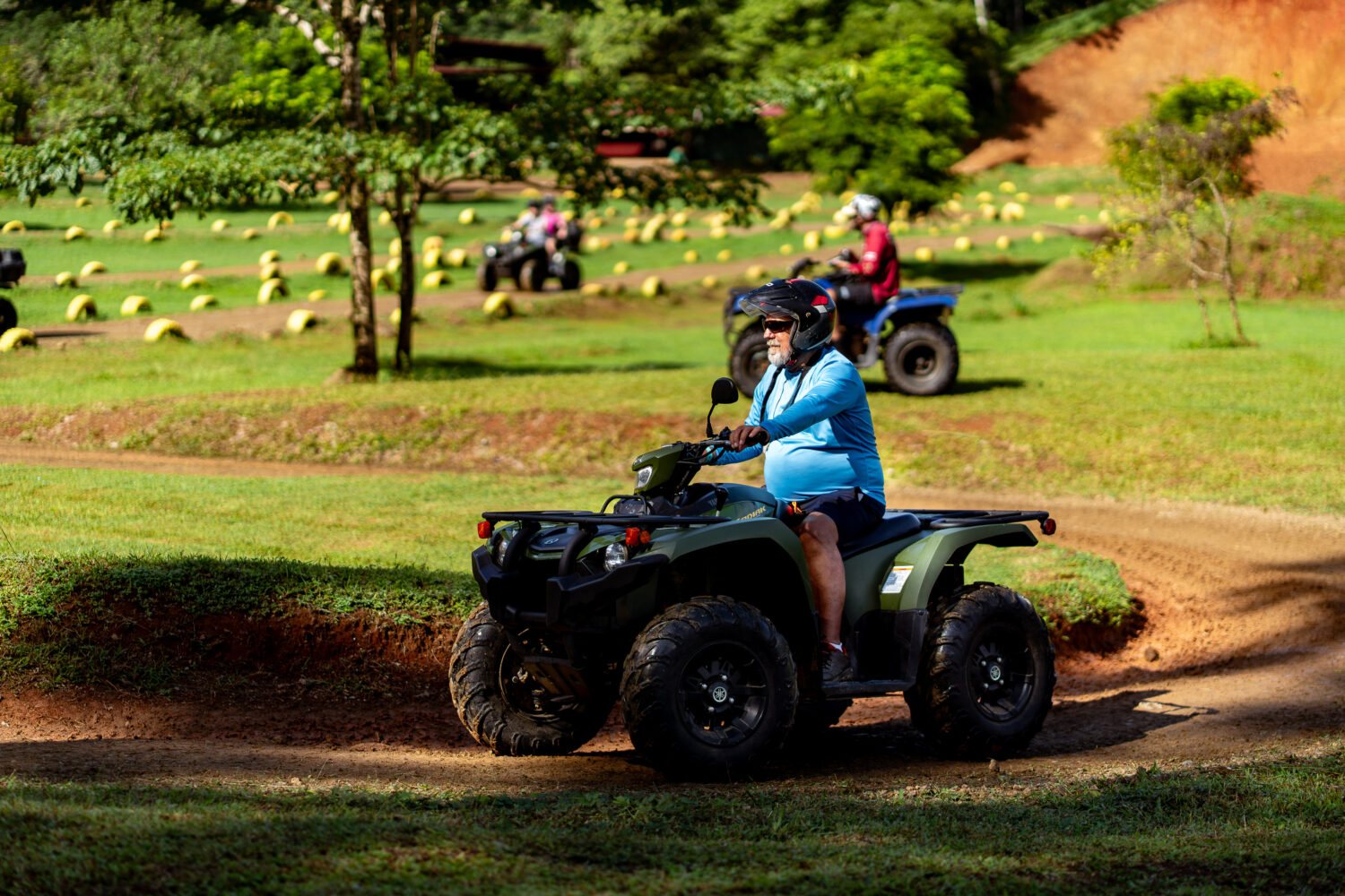 ATV rider on the trail to Bijagual Waterfall at Vista Los Sueños